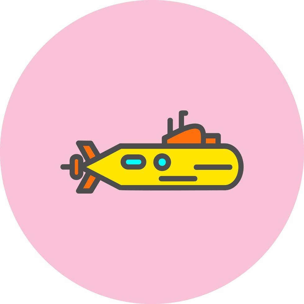 icono de vector submarino