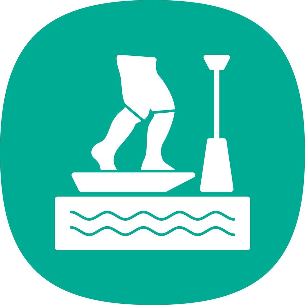Standup Paddleboarding Vector Icon Design
