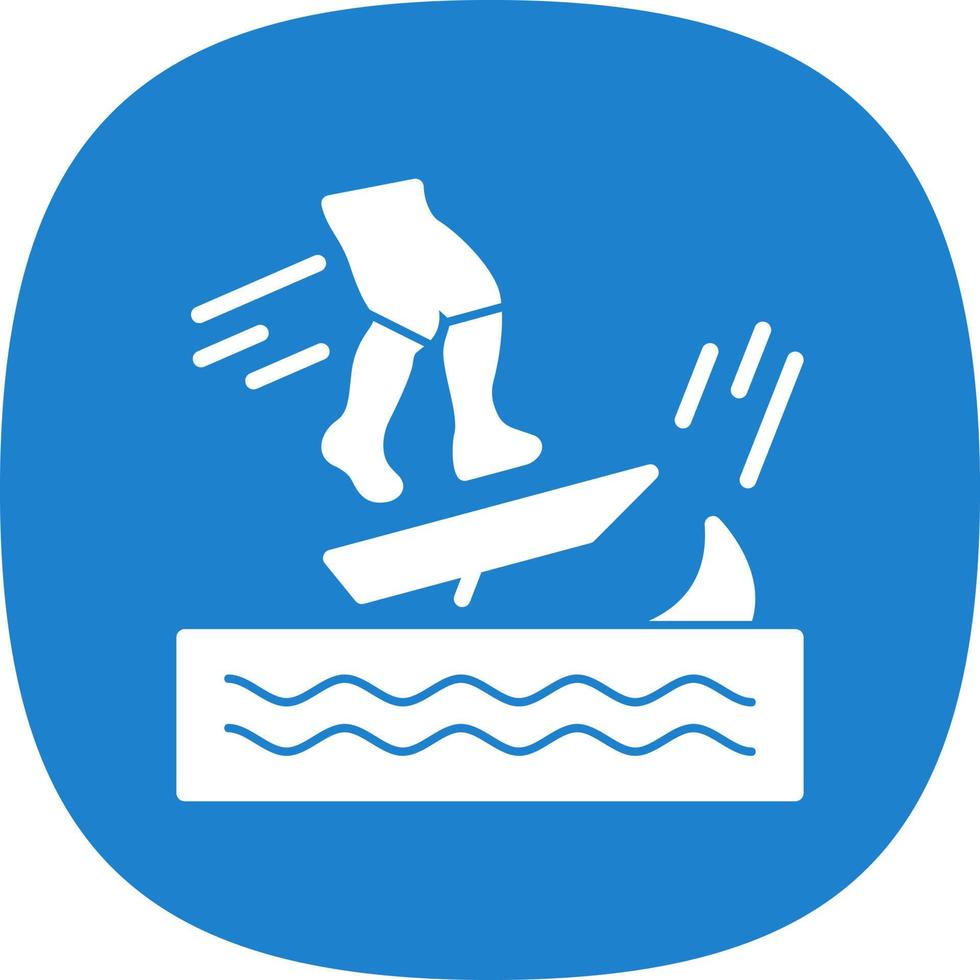 diseño de icono de vector de skimboard