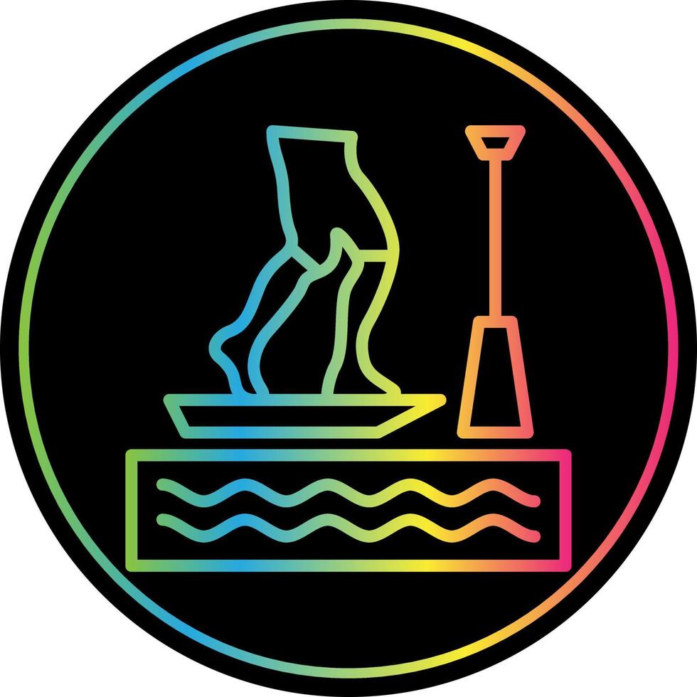 Standup Paddleboarding Vector Icon Design