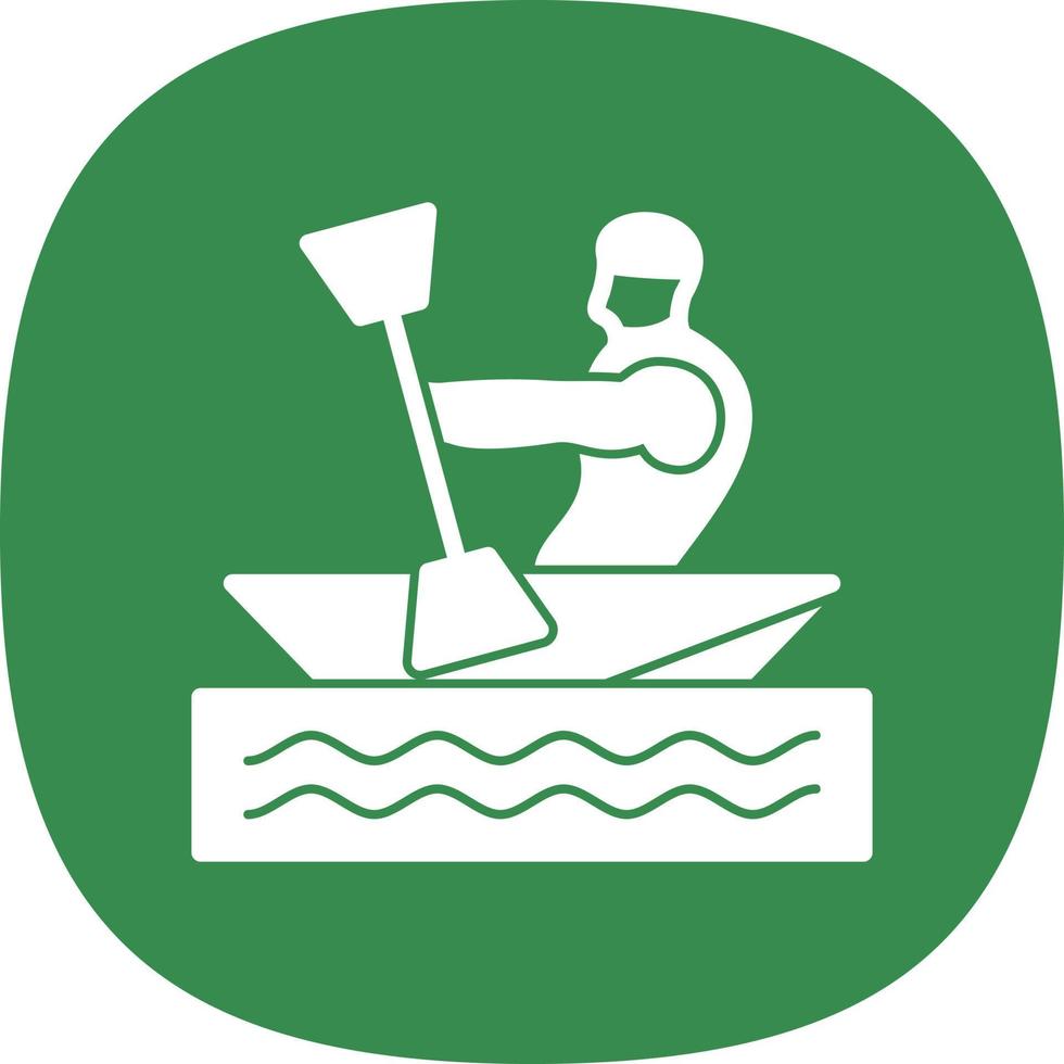 Kayaking Vector Icon Design