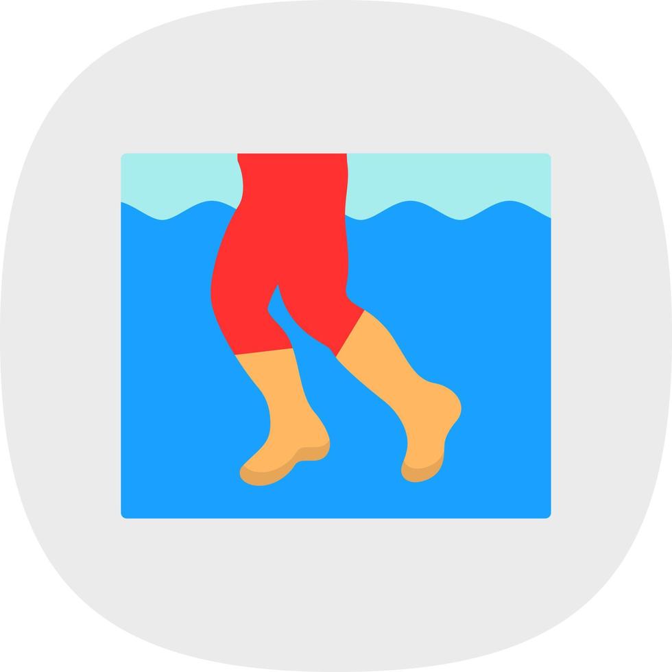Aqua Jogging Vector Icon Design