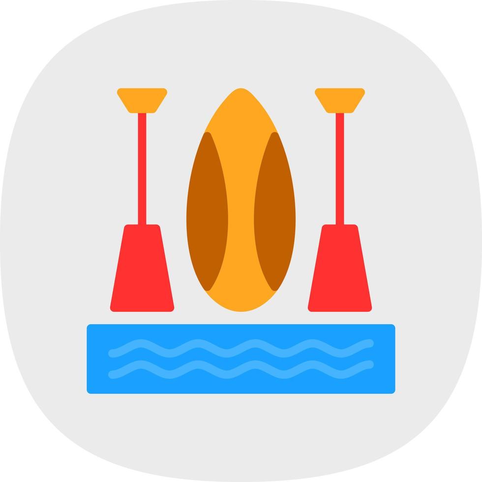 Paddleboarding Vector Icon Design