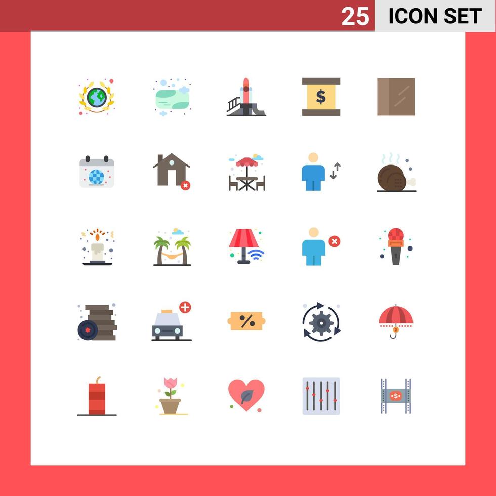 Modern Set of 25 Flat Colors and symbols such as cocaine finance clean business playground Editable Vector Design Elements