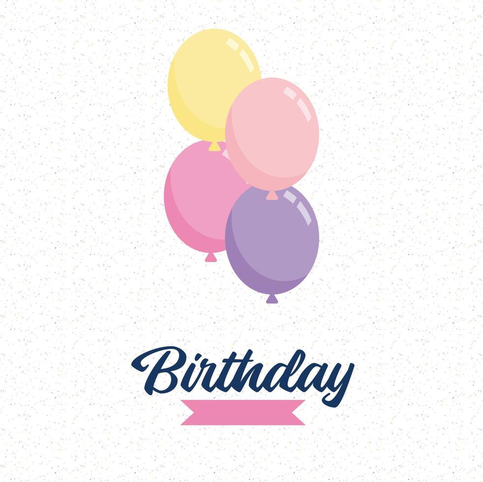 Happy Birthday To you Balloon background for party holiday birthday promotion card poster vector
