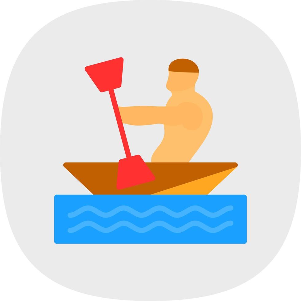 Kayaking Vector Icon Design