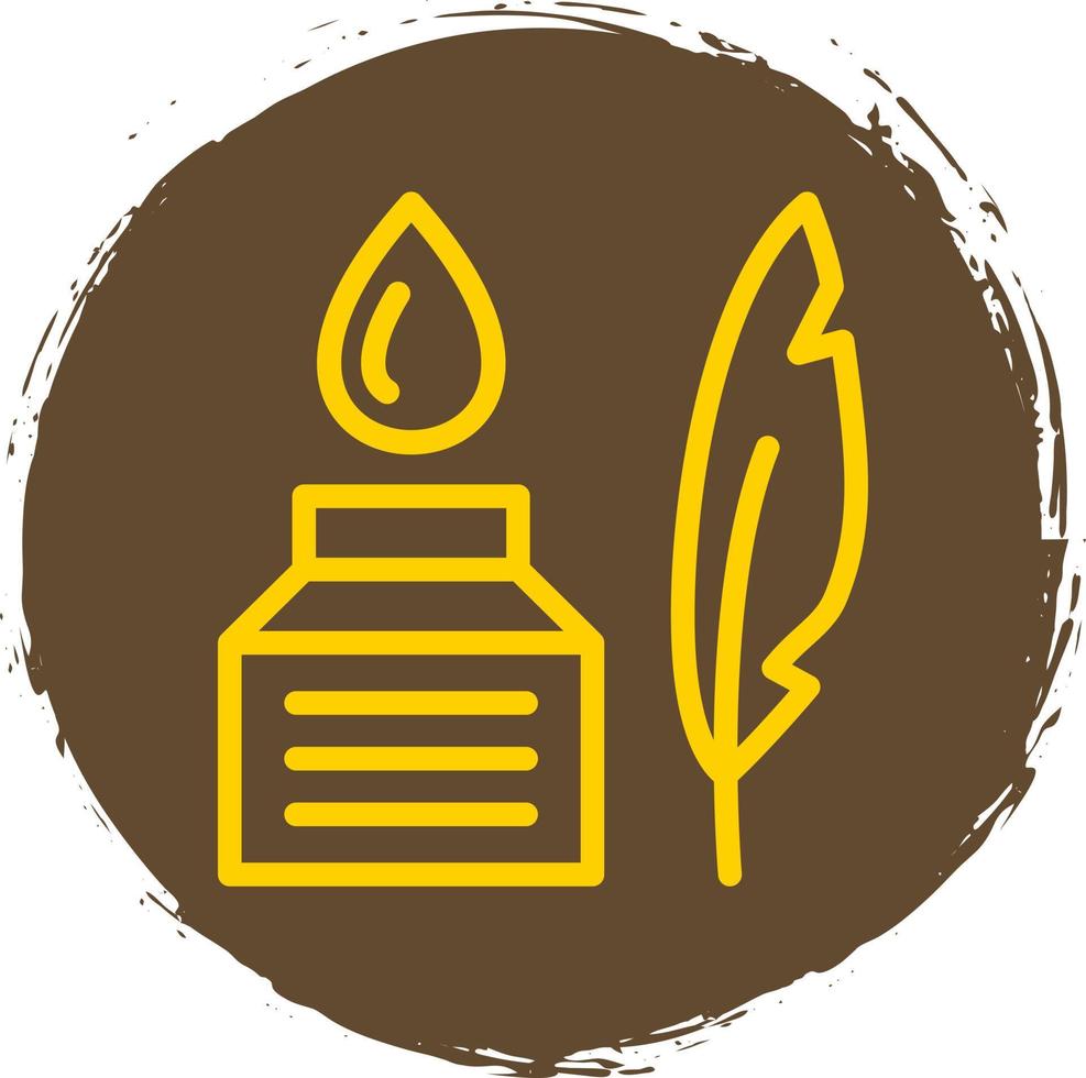 Feather And Ink Vector Icon Design