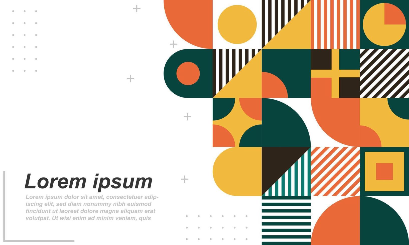Colorful abstract retro vintage style geometric shape background design vector