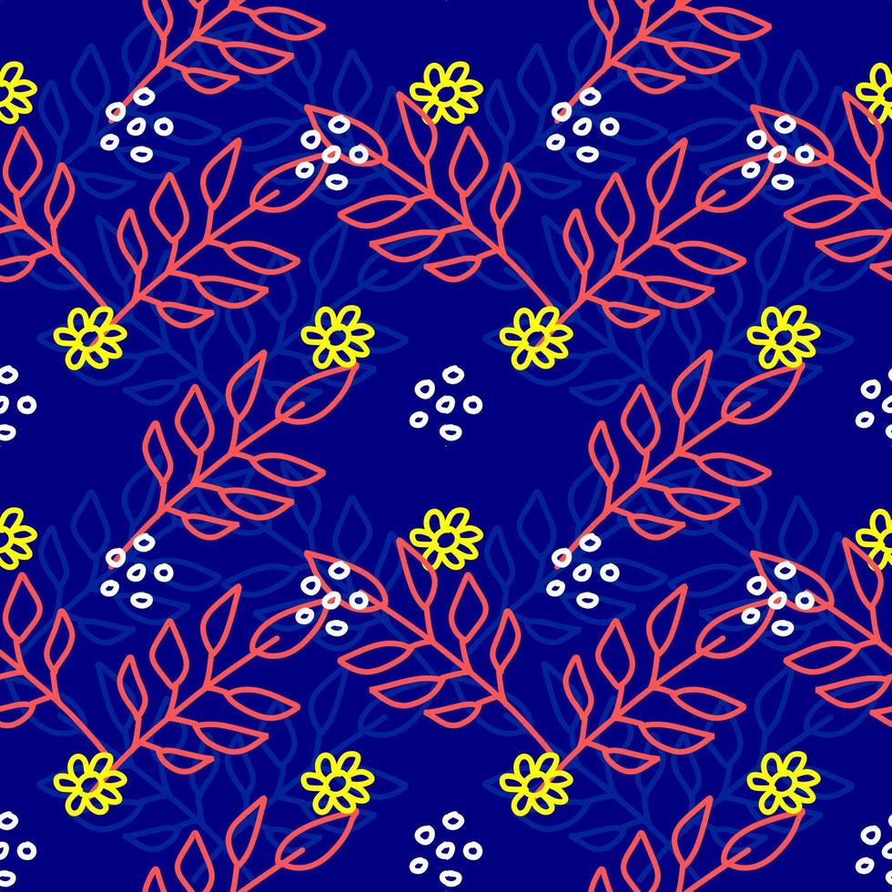 Seamless of Floral Doodle Pattern vector