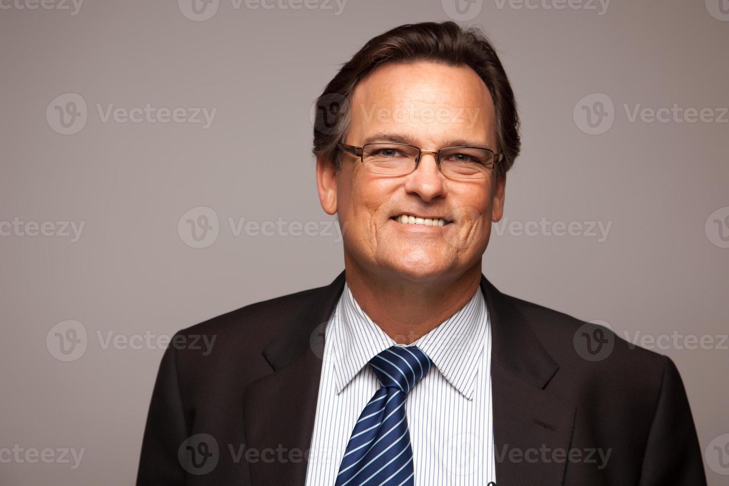Handsome Businessman Portrait on White photo