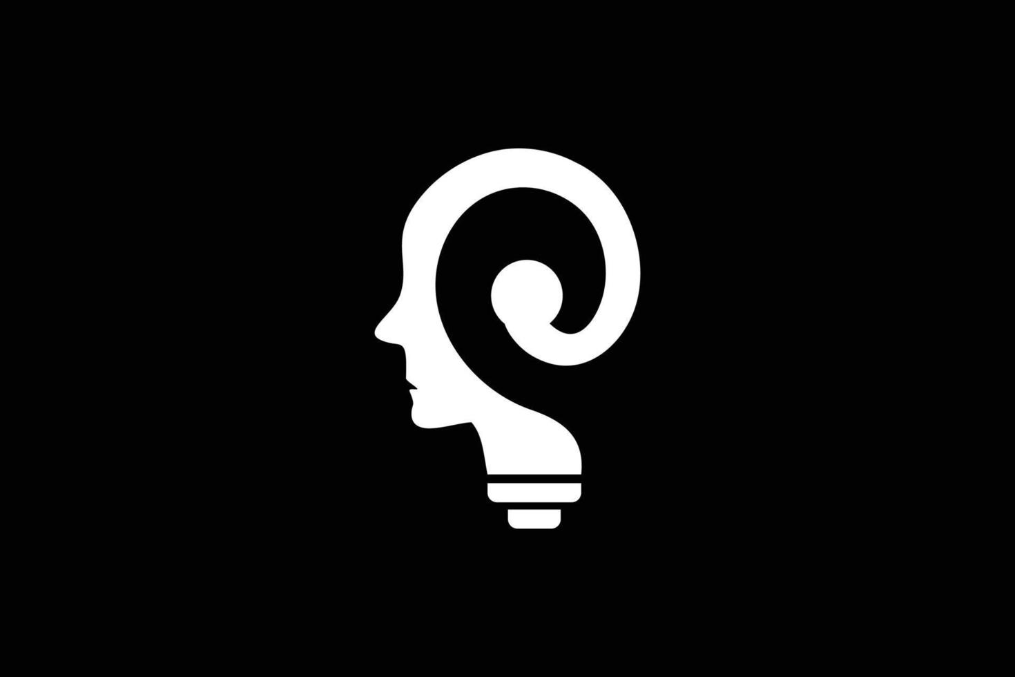 smart brain logo icon vector