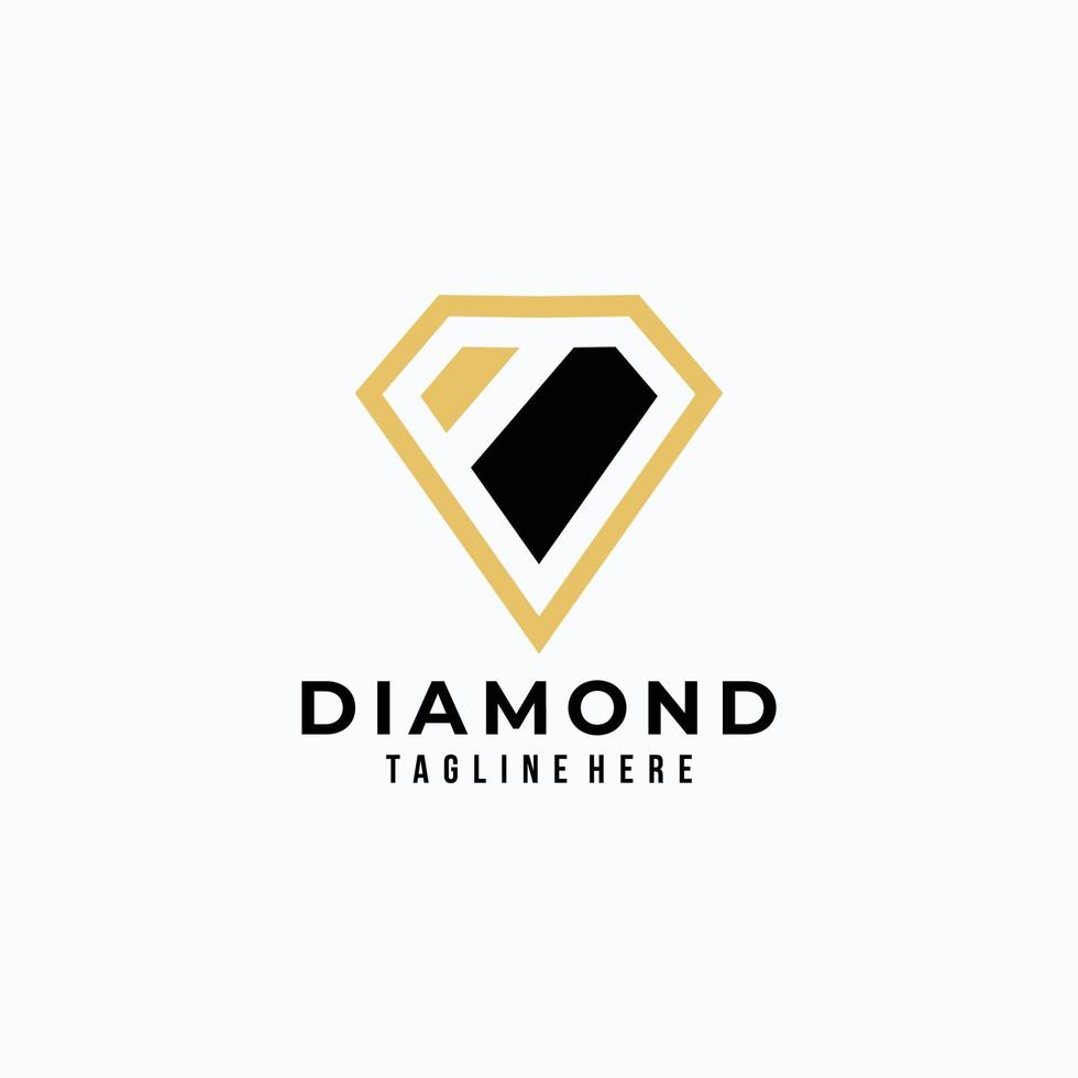 vector de icono de logotipo de diamante aislado