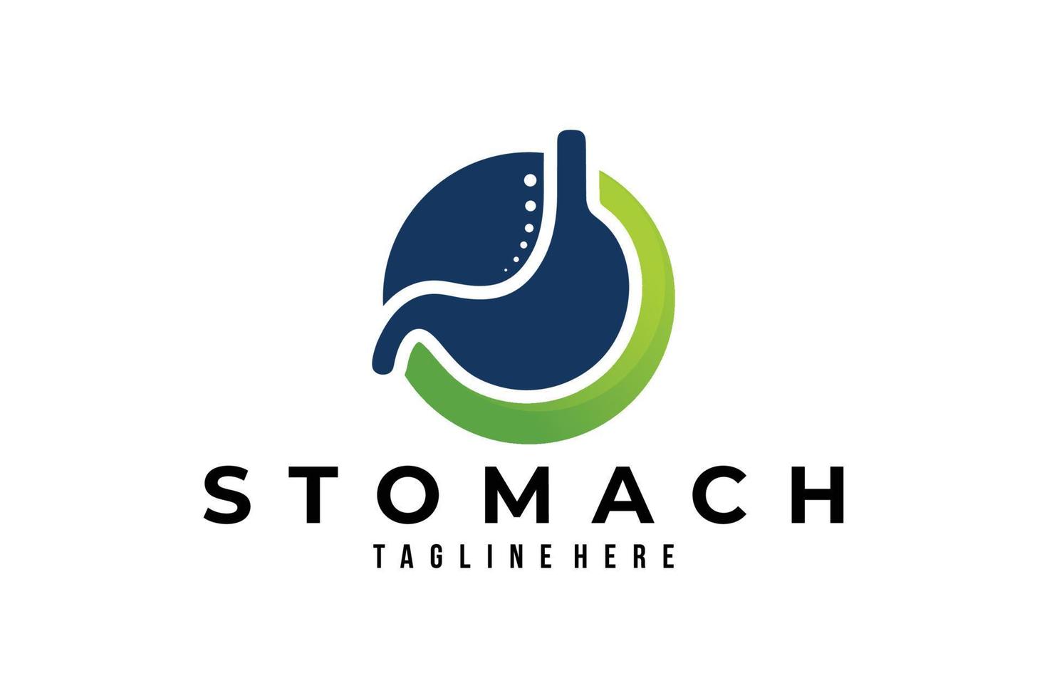 vector de icono de logotipo de cuidado de estómago aislado