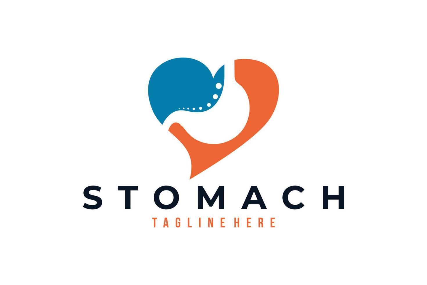 vector de icono de logotipo de cuidado de estómago aislado