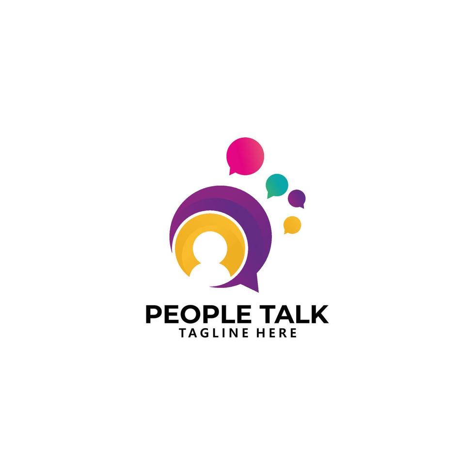 talk logo icon vector isolated