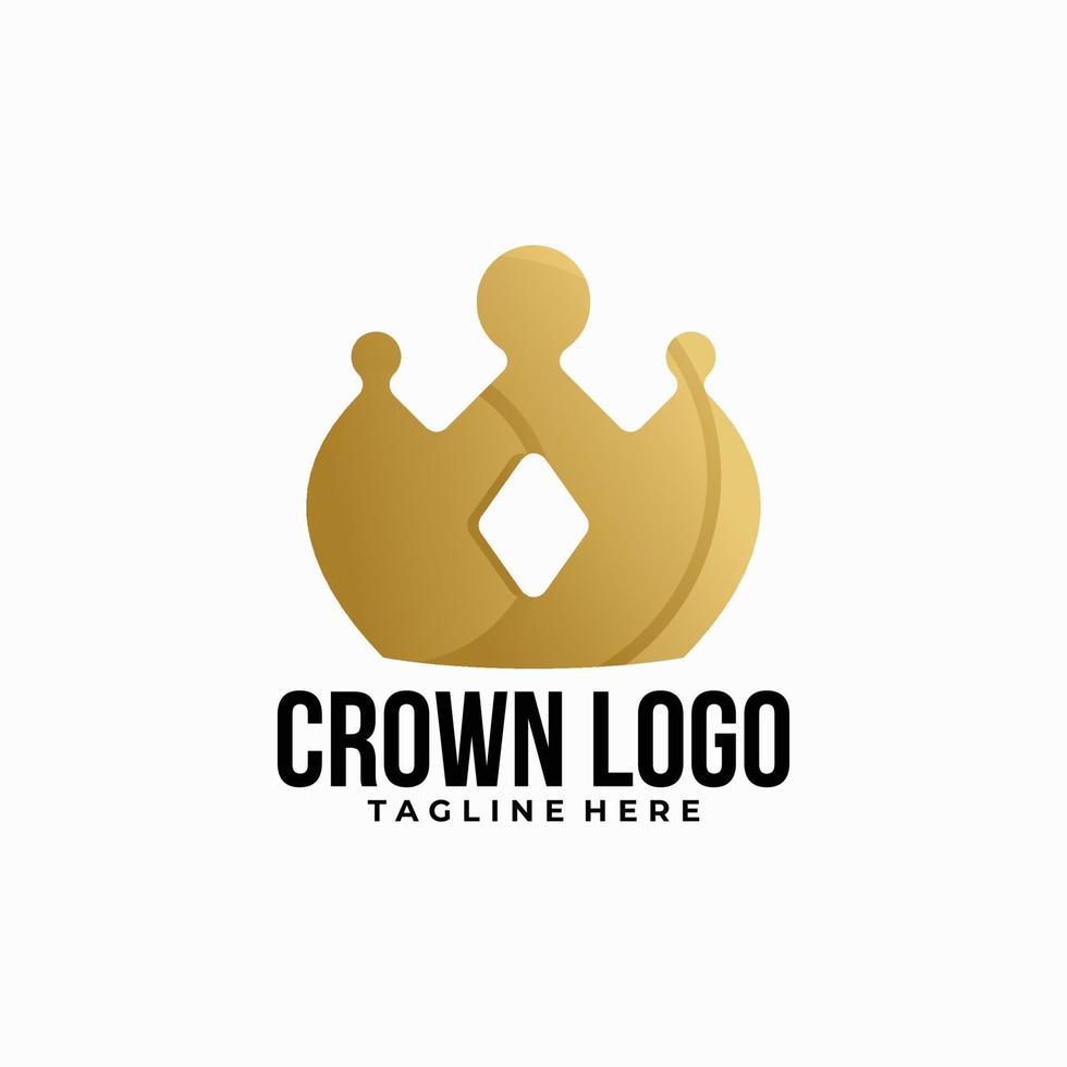 crown logo icon vector isolated