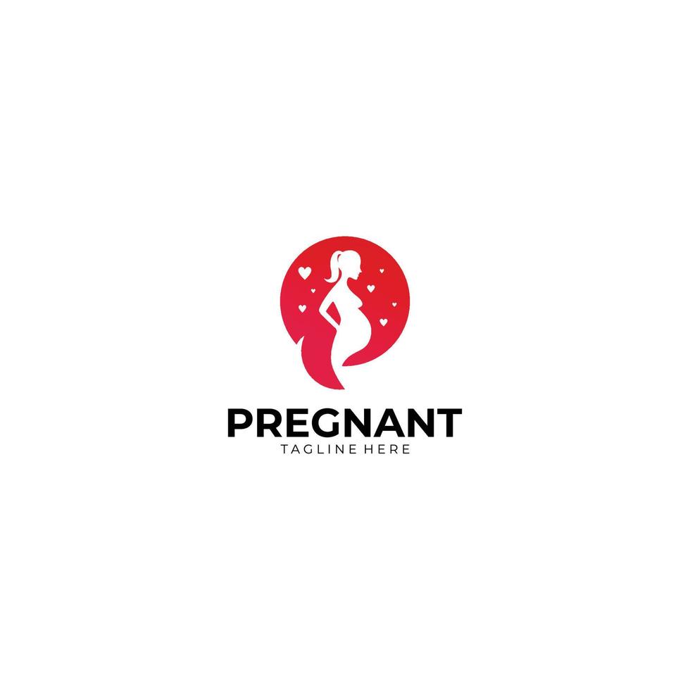 pregnant logo icon vector isolated