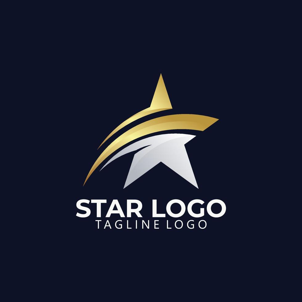 vector de icono de logotipo de estrella aislado