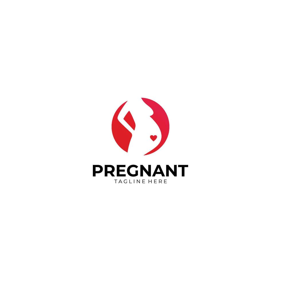 vector de icono de logotipo embarazada aislado