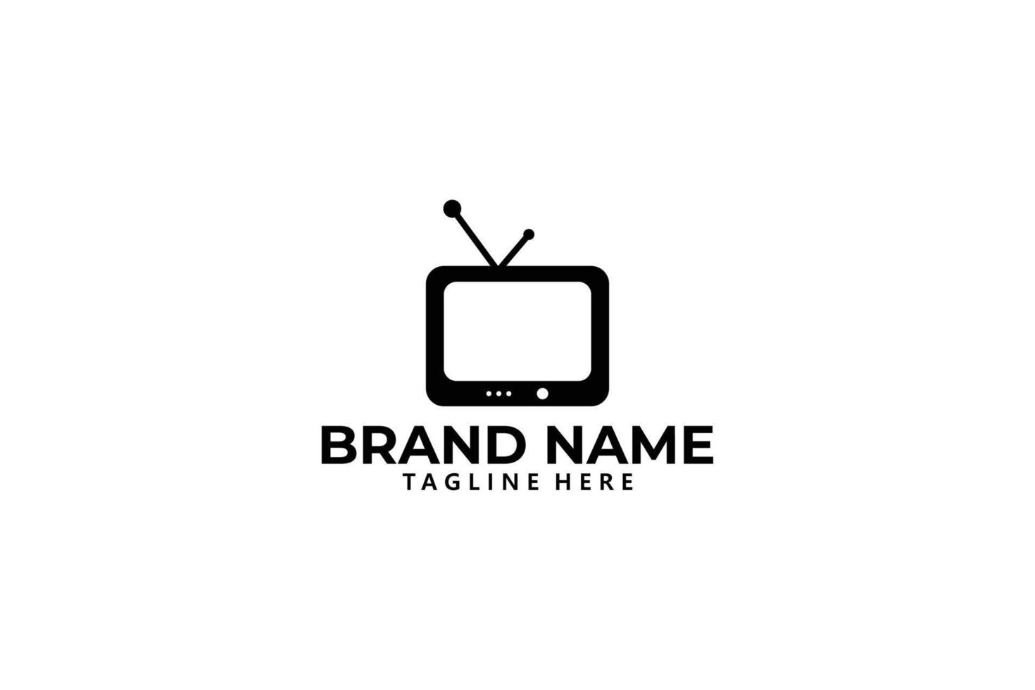 vector de icono de logotipo de televisión aislado