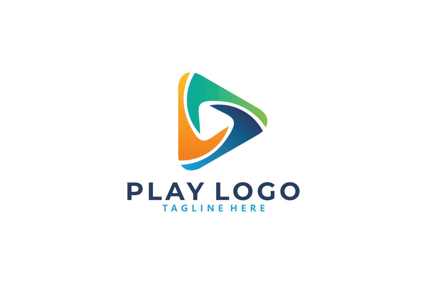 play logo icon vector isolated