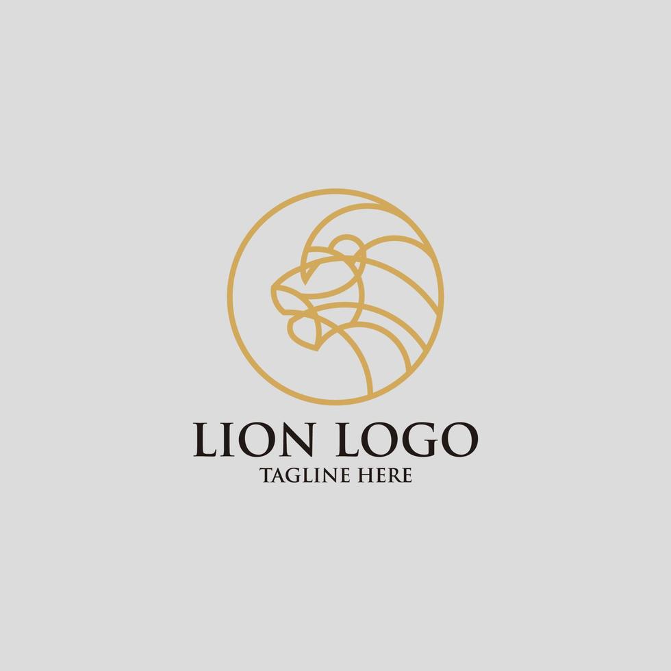 vector de icono de logotipo de león aislado