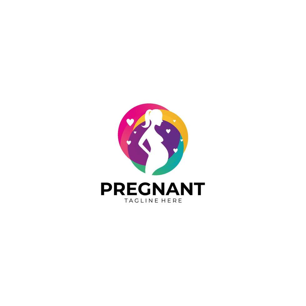 pregnant logo icon vector isolated