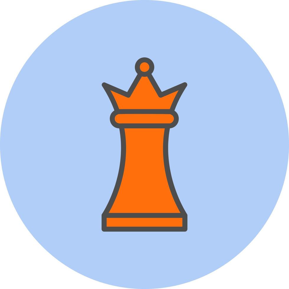 icono de vector de reina de ajedrez