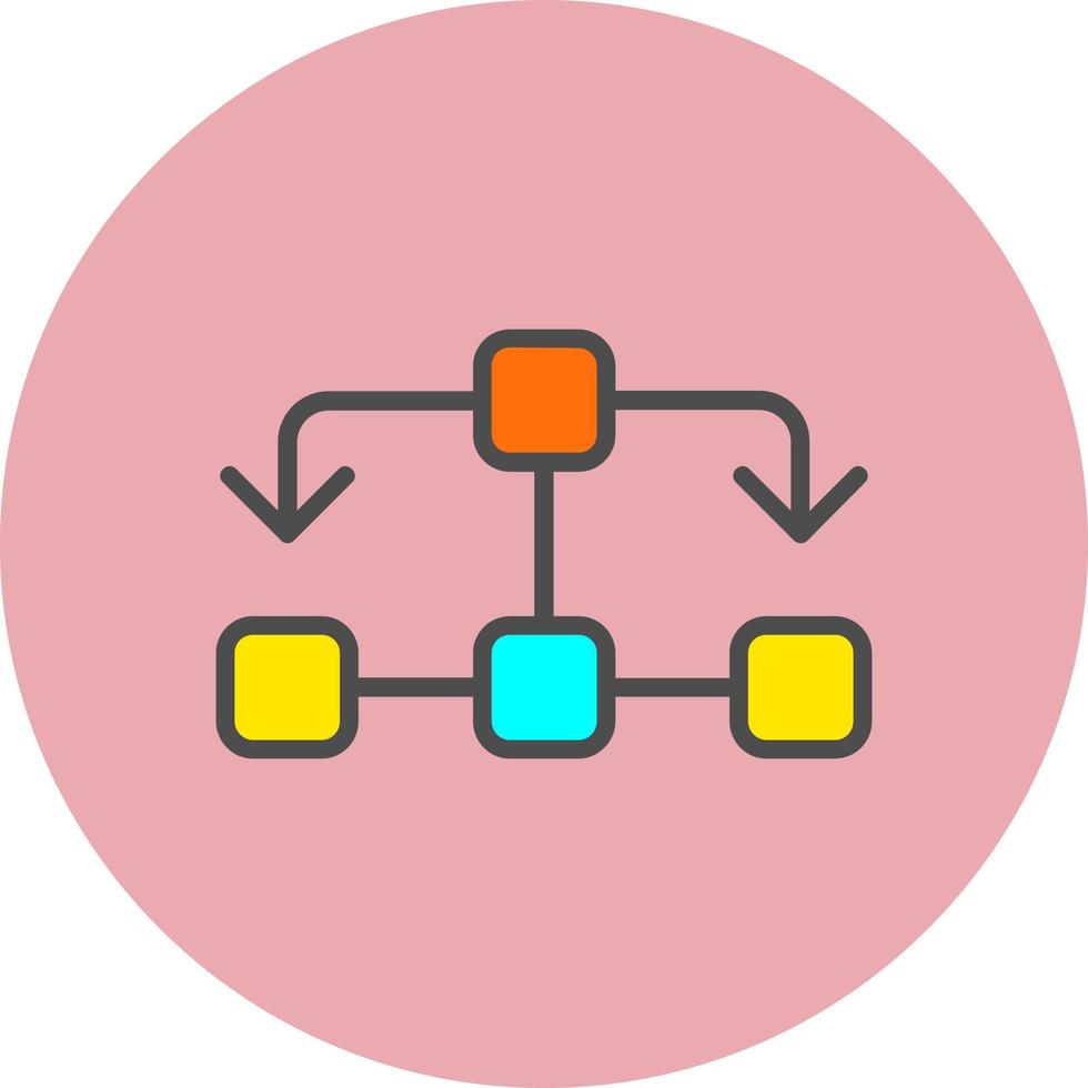 icono de vector de diagrama de flujo