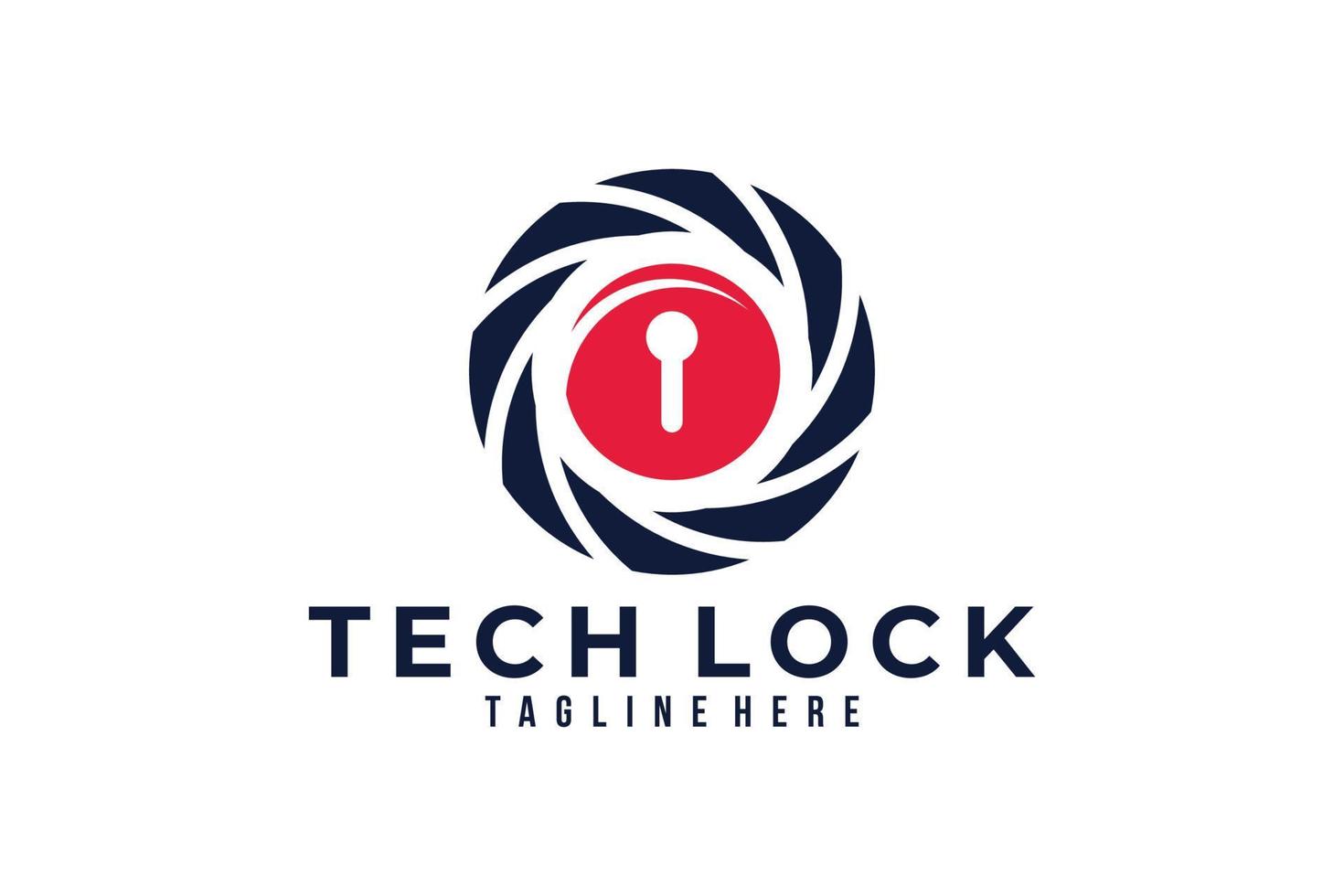 tech lock logo icon vector isolated