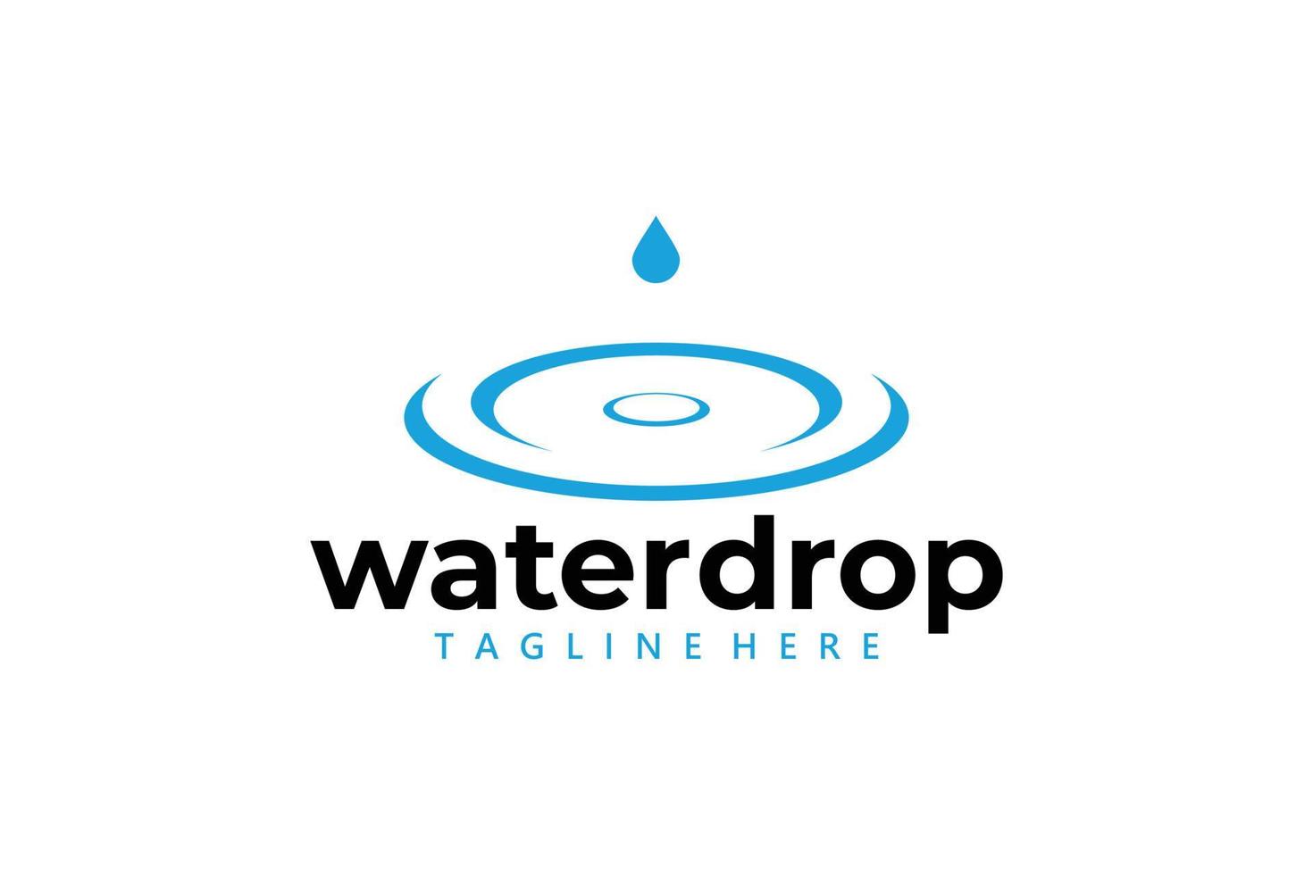 vector de icono de logotipo de gota de agua aislado