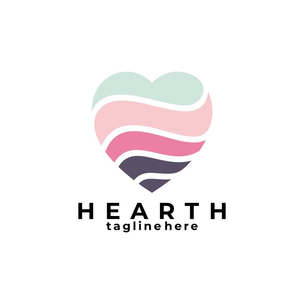 heart logo icon vector isolated