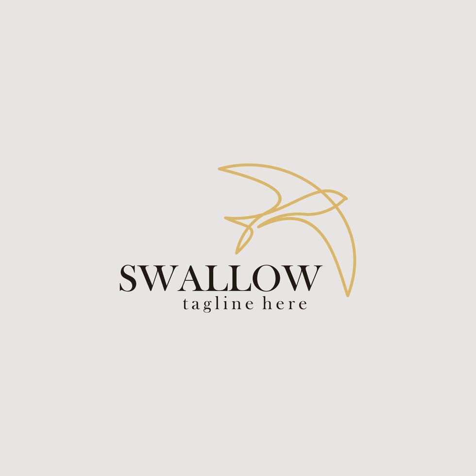 swallow logo icon vector isolated