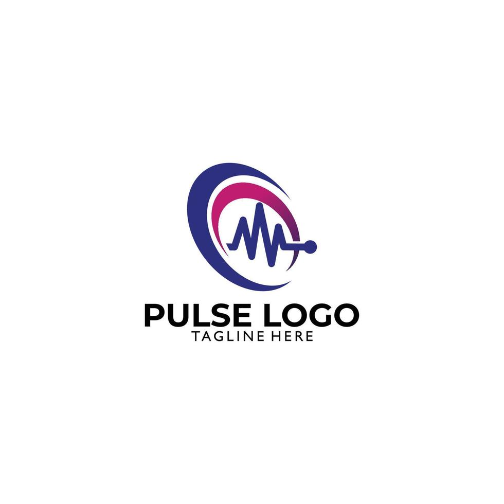 pulse logo icon vector isolated