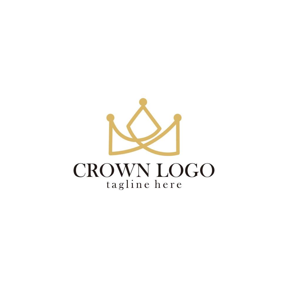 crown logo icon vector isolated