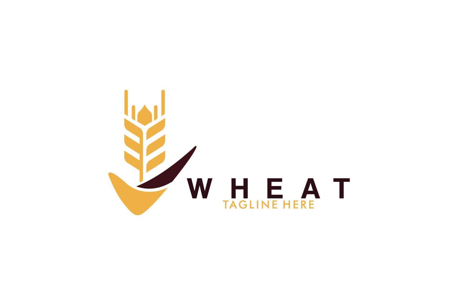 wheat grain logo icon vector isolated