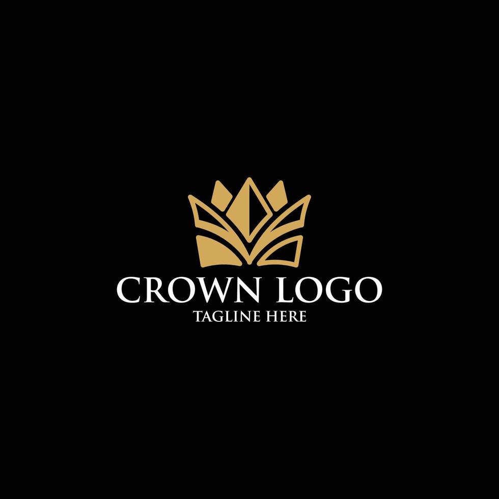 vector de icono de logotipo de corona aislado