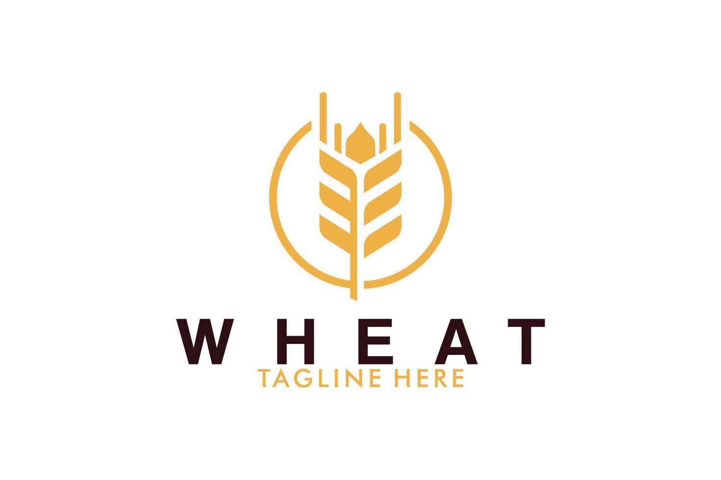 wheat grain logo icon vector isolated