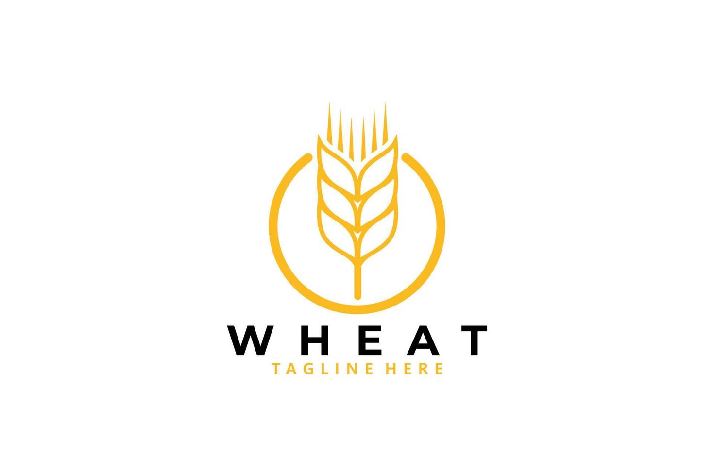 wheat grain logo icon vector isolated