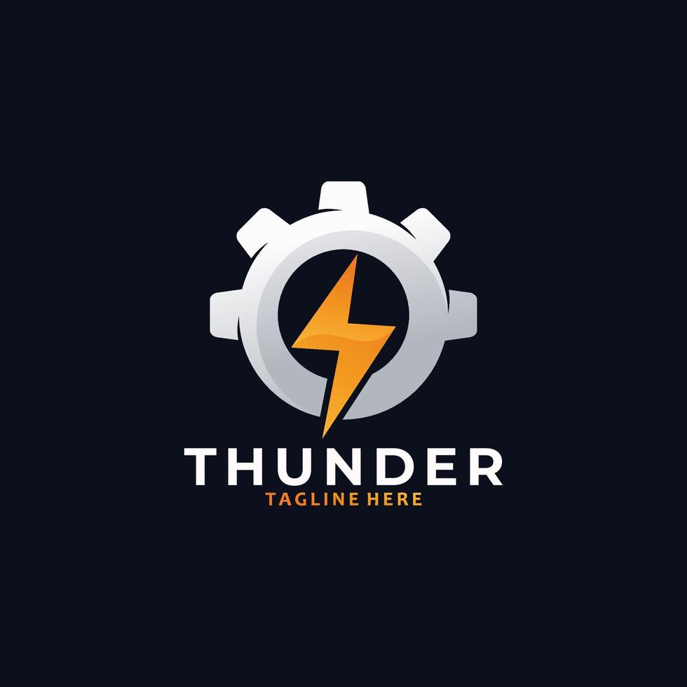 thunder logo icon vector isolated