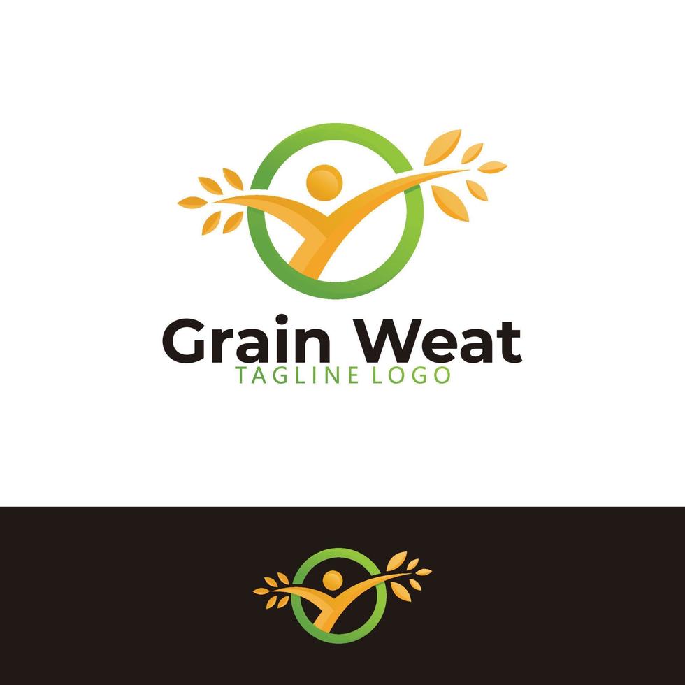 grain wheat logo icon vector isolated