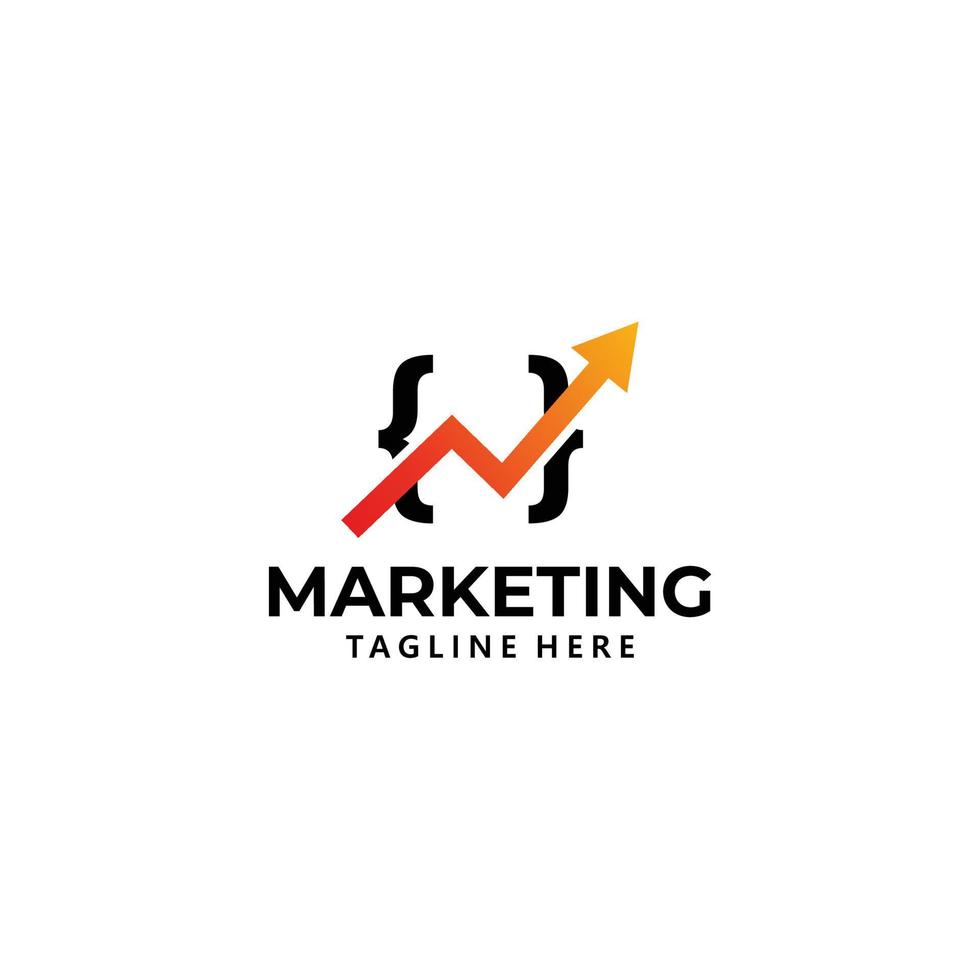 vector de icono de logotipo de marketing aislado