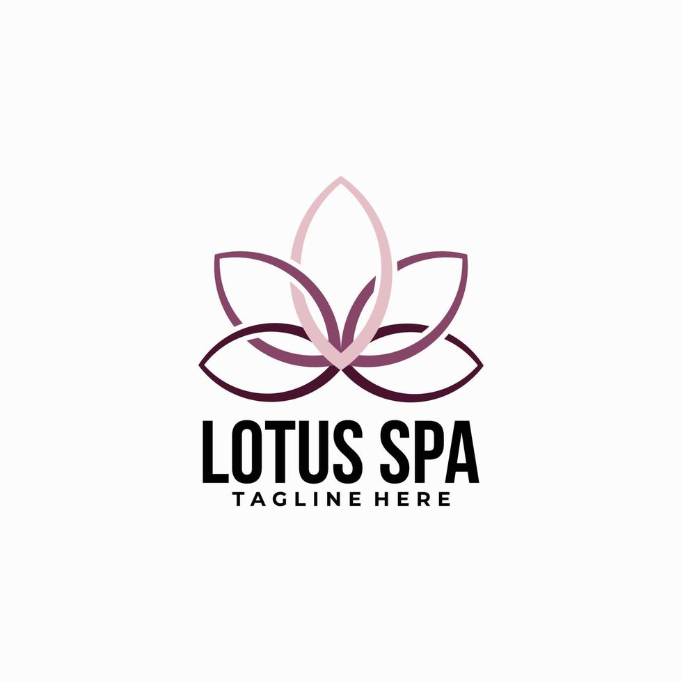 lotus spa logo icon vector isolated