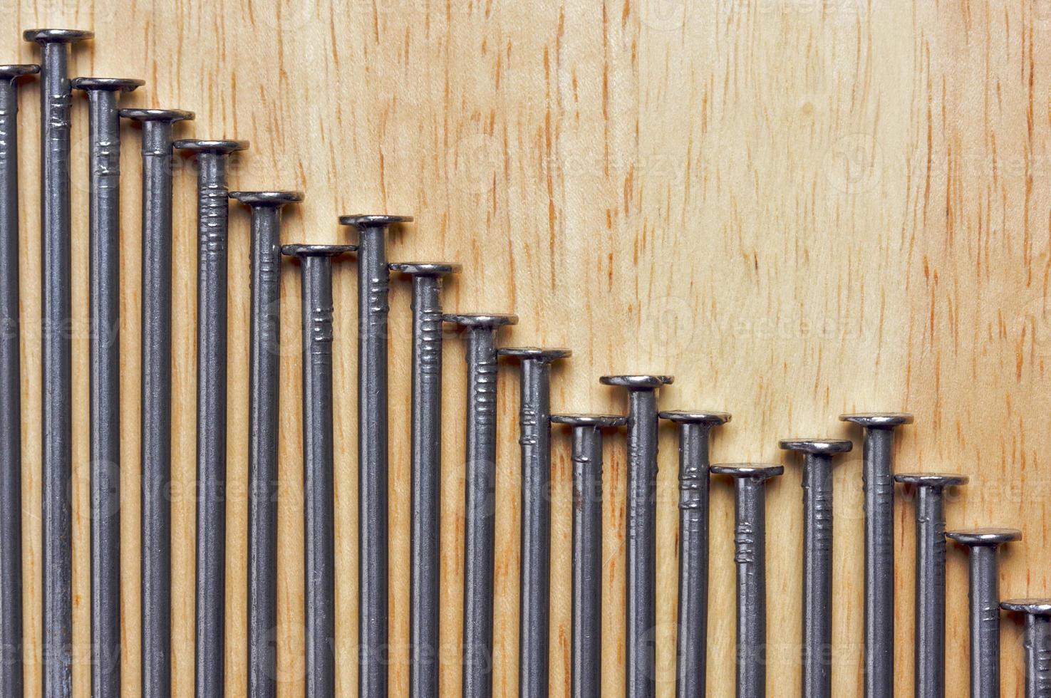 Declining Graph of Nails photo