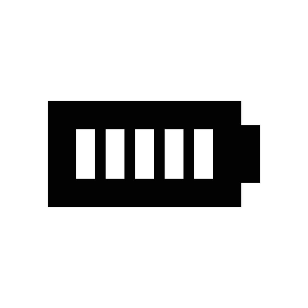 battery icon silhouette vector