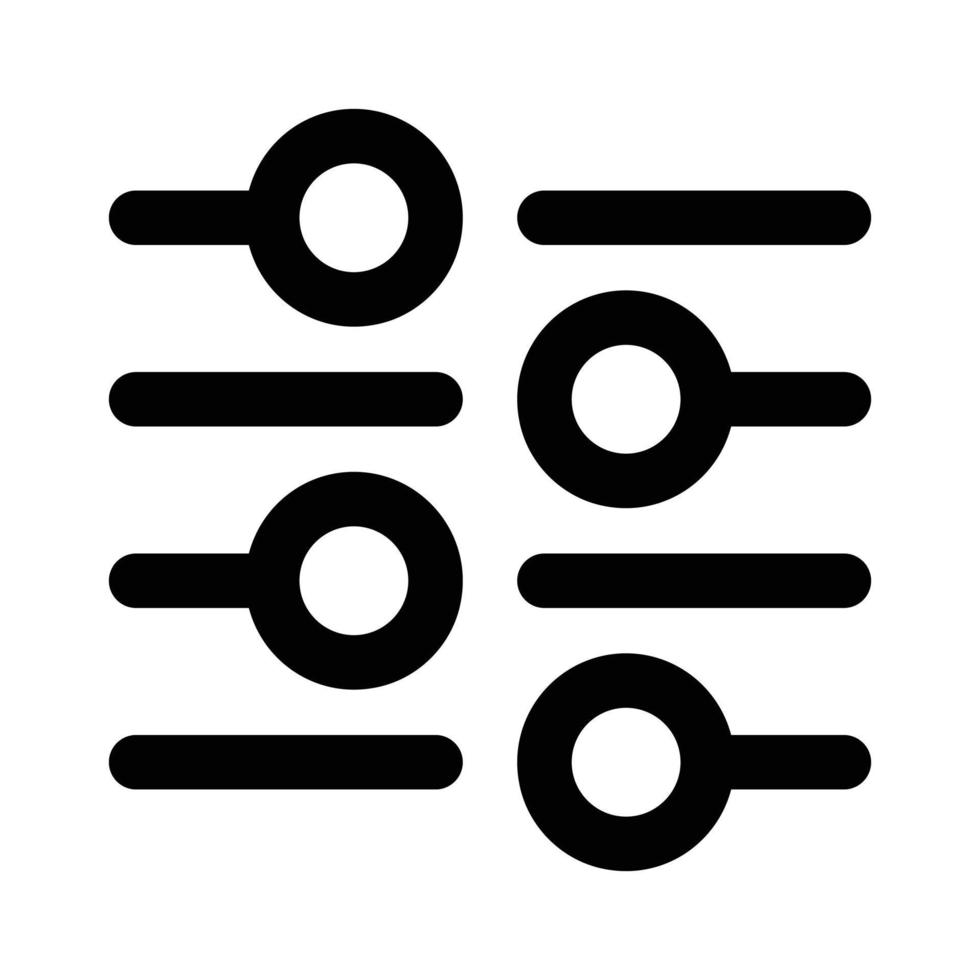 equalizer page filter icon vector