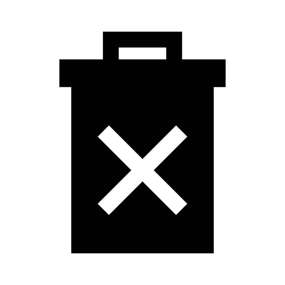 trash can icon silhouette vector