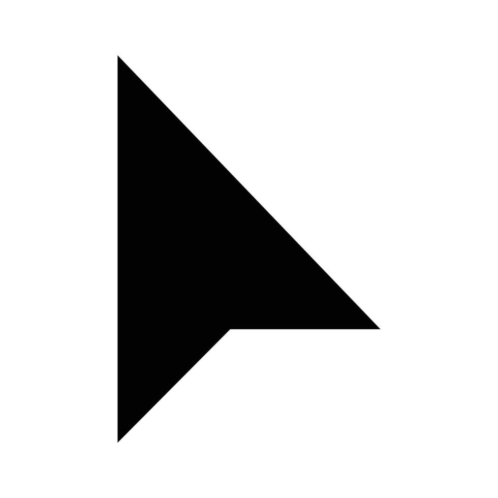 silueta del icono del cursor vector