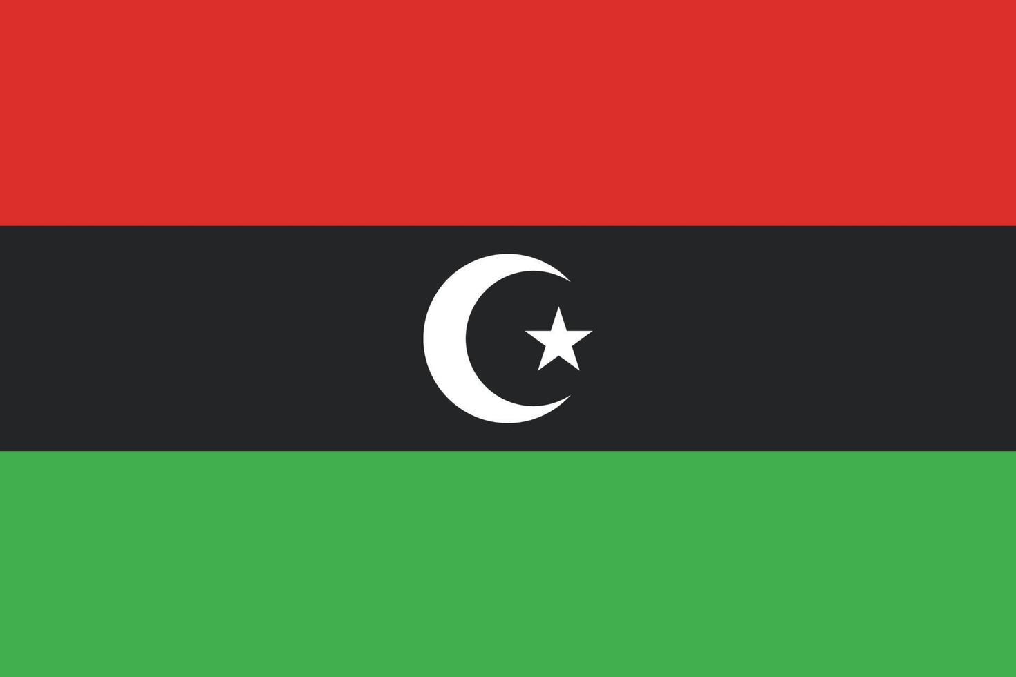 flag of libya design vector