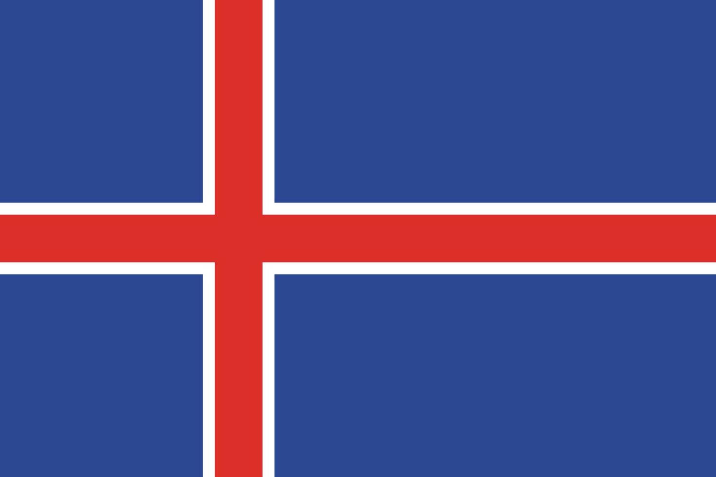 diseño de la bandera de islandia vector